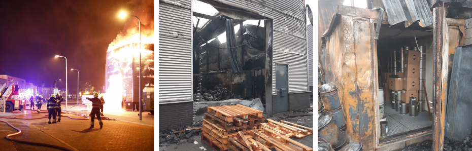 Brandwerende container bewijst waarde bij bedrijfsbrand