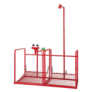 Oogdouche en nooddouche duo | platform bediening