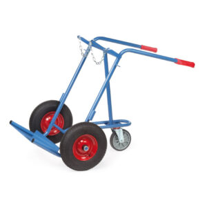 Gasflessenwagen 2 x 50 liter met steunwiel | Luchtbanden