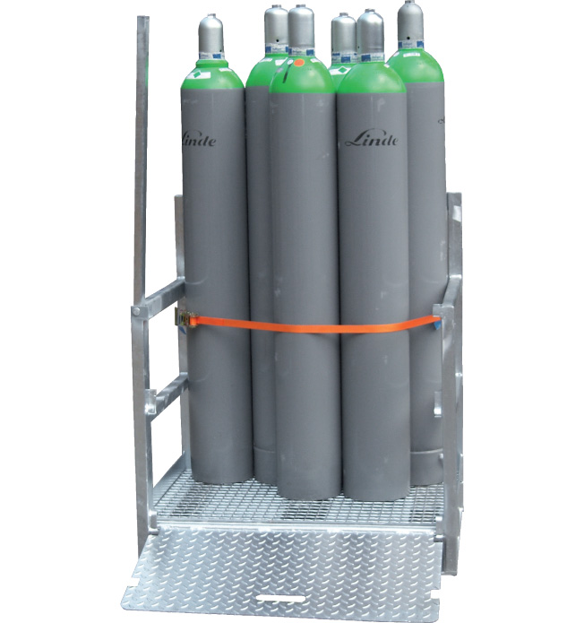 Gasflessenpallet voor 50 kg gasflessen, type GFP-1250