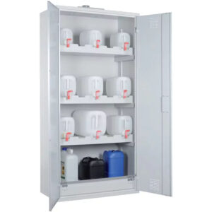 Stalen milieukast CHS-KAN 950 | liggende jerrycans | Grijs