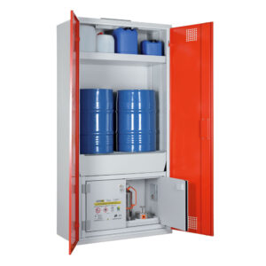 Milieukast CHS 2 x 60L vat met brandwerende veiligheidsbox type 60