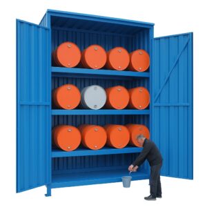 Stalen systeemcontainer WSC-F-E.3-30 - 12 vaten liggend