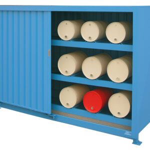 Stalen systeemcontainer WSC-F-E.3-60 - 24 vaten liggend