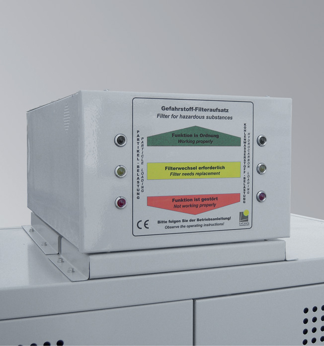 Filter unit voor veiligheidskasten - koolstofopzetfilter