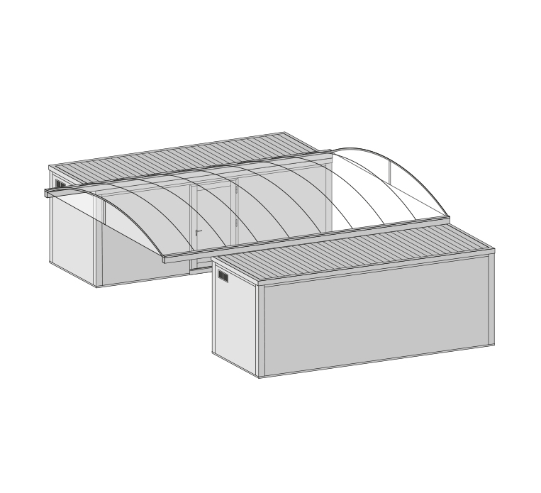 KCA Depot 52 m² | Afmetingen: 6.010 x 8.700 x 3.000 mm