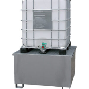 RVS lekbak 2 x 200 liter vat | RVS rooster