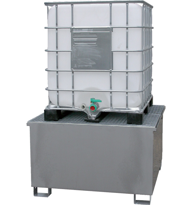 RVS lekbak 1 x IBC