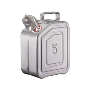 Veiligheids jerrycan van RVS met schroefdop 5 liter