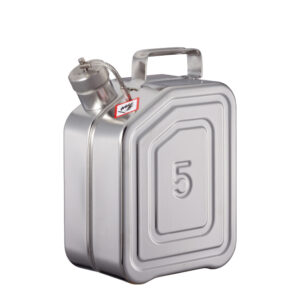 Veiligheids transport jerrycan van RVS 5 liter - UN gekeurd