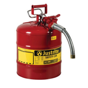Justrite stalen veiligheidskan Type II | Met AccuFlow Safe Squeeze
