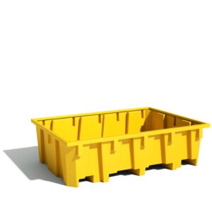 Kunststof lekbak zonder rooster voor palletstelling