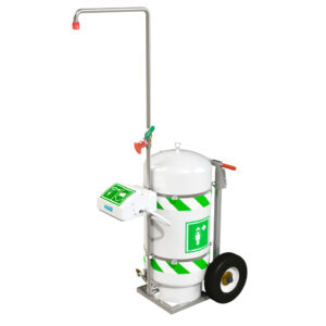 Mobiele nood- en oogdouche combinatie, 114 liter