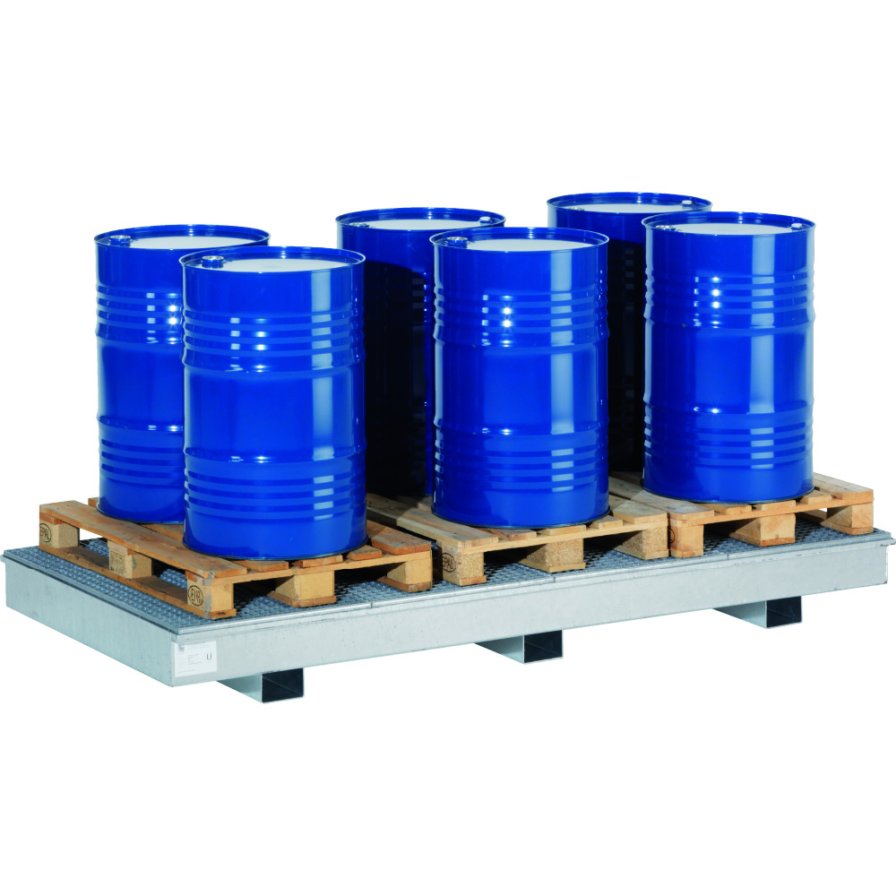 Lekbak 360 liter voor palletstellingen met vakbreedte 1.800 mm