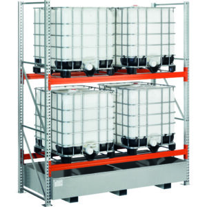 IBC Stelling met lekbak | 4 x IBC | vakbreedte 2.700 mm
