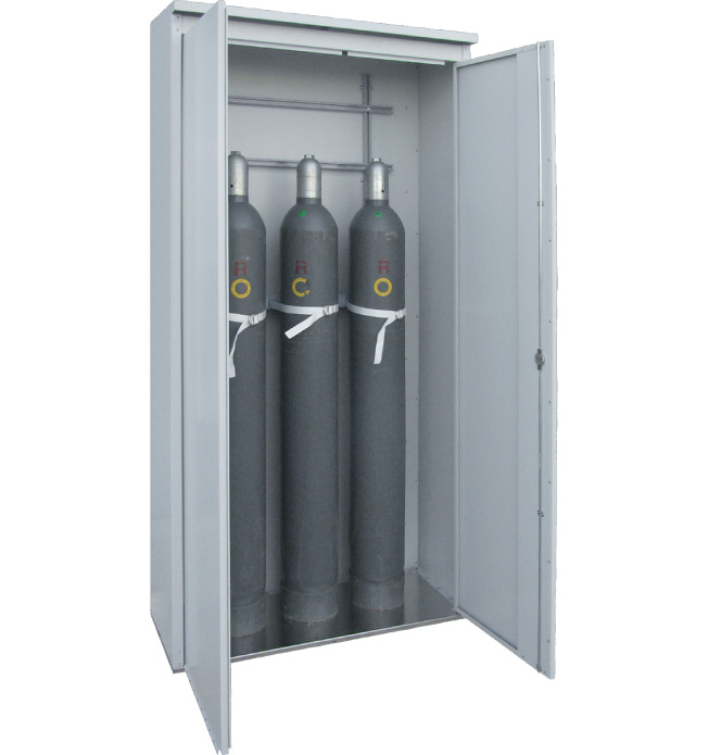 Stalen gasflessenkast, type TRG 1050