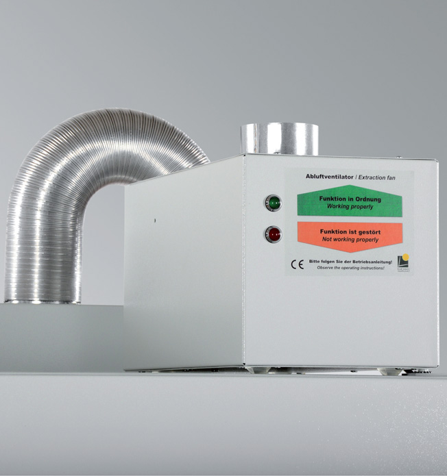 Ventilator box met flow-bewaking